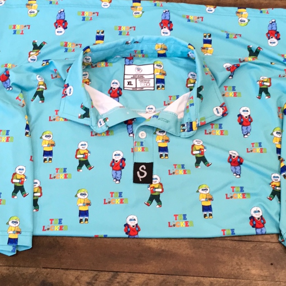 Snowman Golf XL Men’s Colorful Graphic Polo Shirt Character S